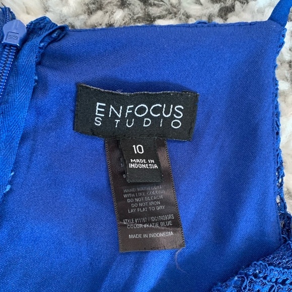 Enfocus Studio Royal Blue Spaghetti Strap Pencil Skirt Zipper Dress Size… - Picture 9 of 17